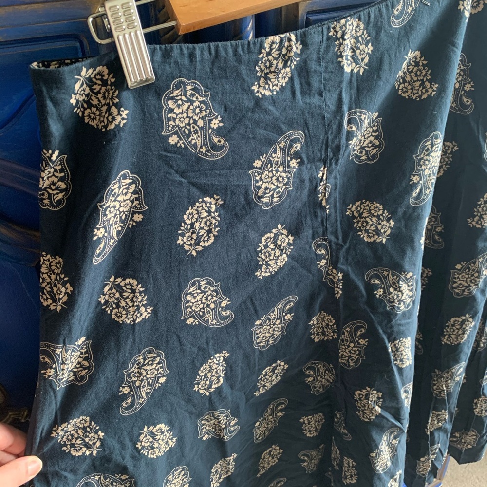 Banana Republic Lined A-line Skirt Paisley Size 6 - Picture 2 of 4